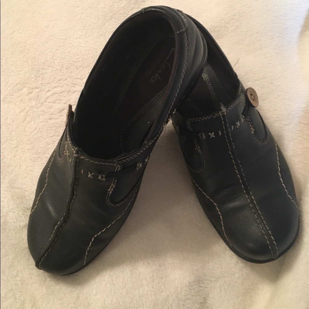 Clark black loafers 8.5M